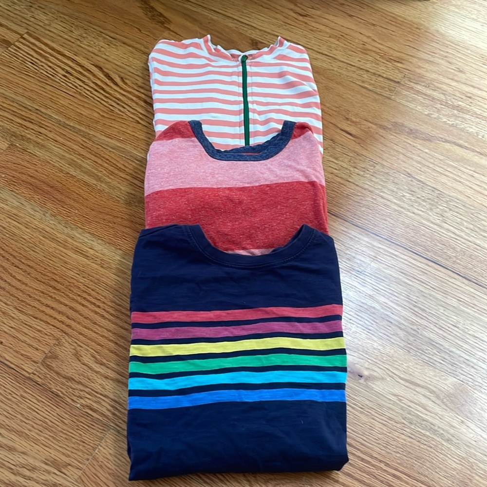 3 items: long sleeve zip swimsuit Sz 10, long sleeve & short sl tee in Sz 8-9